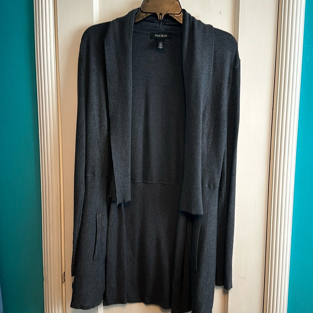 WHBM Open Asymmetrical Duster Sweater in Large